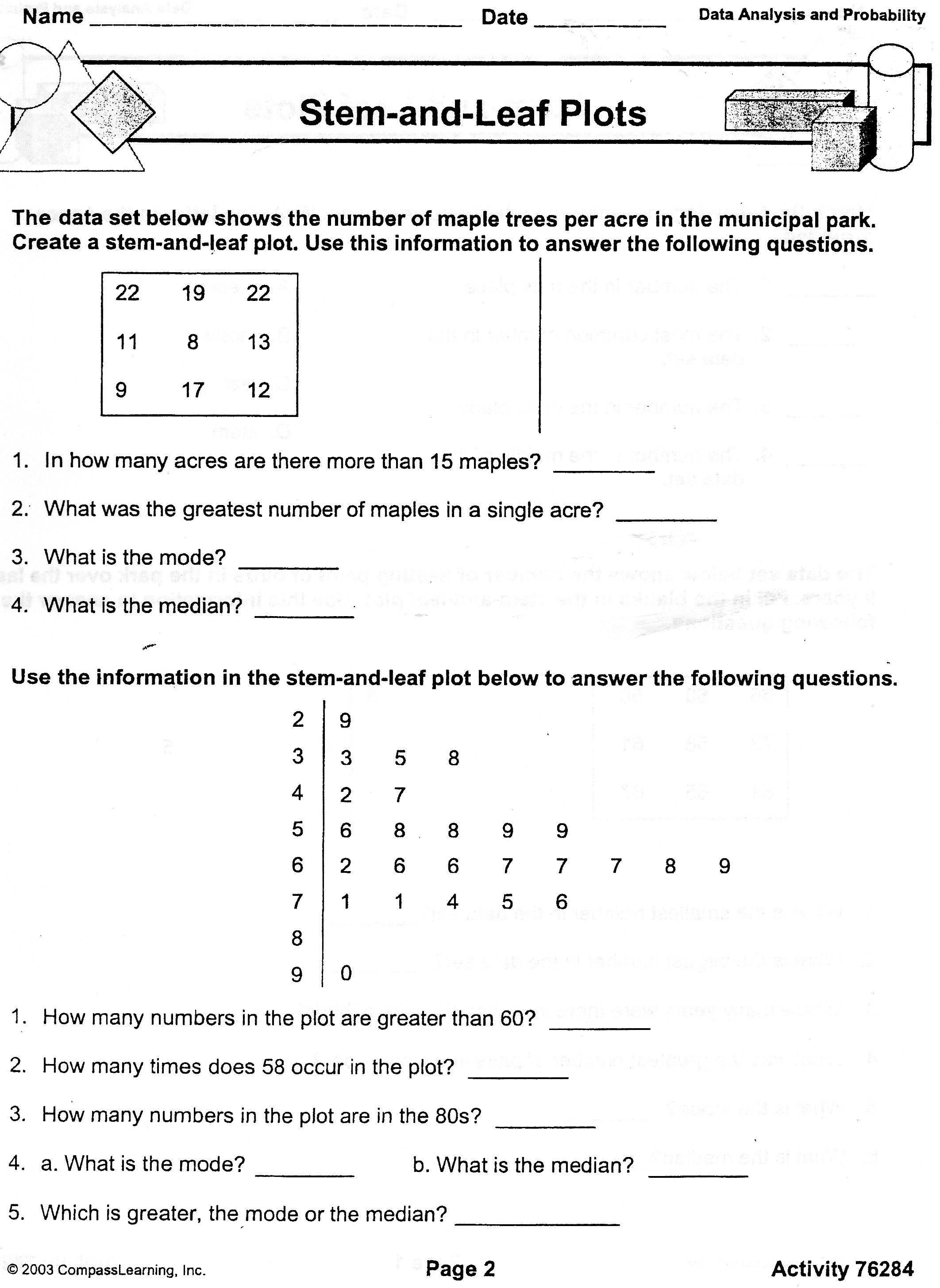 stem and two sided leaf plot Leaf Plot Worksheet And Stem Doc Theleaf.co stem and two sided leaf plot Leaf Plot Worksheet And Stem Doc Theleaf.co